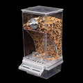 Anti-Spill Parrot Feeder - Clear Bird Food Dispenser