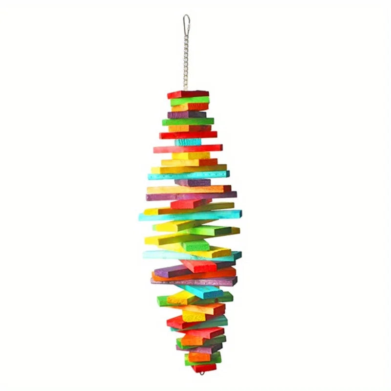 Rainbow Wood Block Chew Toy