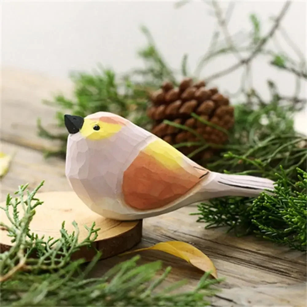 Handmade Wooden Bird Figurine