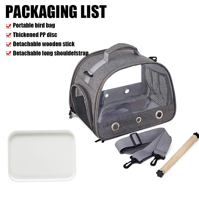 Bird Travel Carrier with Tray - Portable