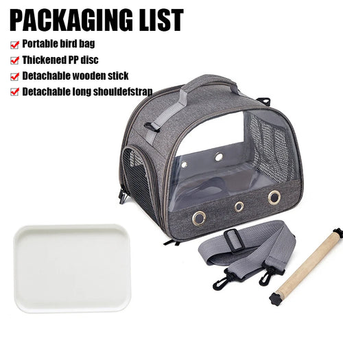 Bird Travel Carrier with Tray - Portable