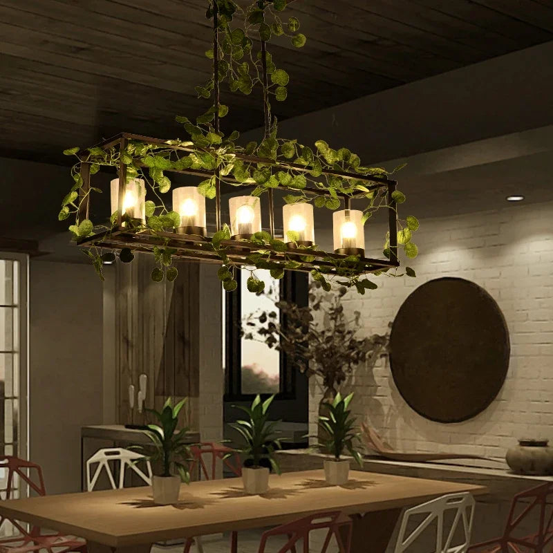 Retro Birdcage Chandelier – Wrought Iron Edison Pendant Light