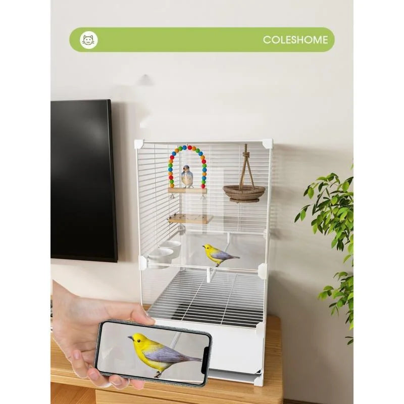 Splash-Proof Parrot Cage