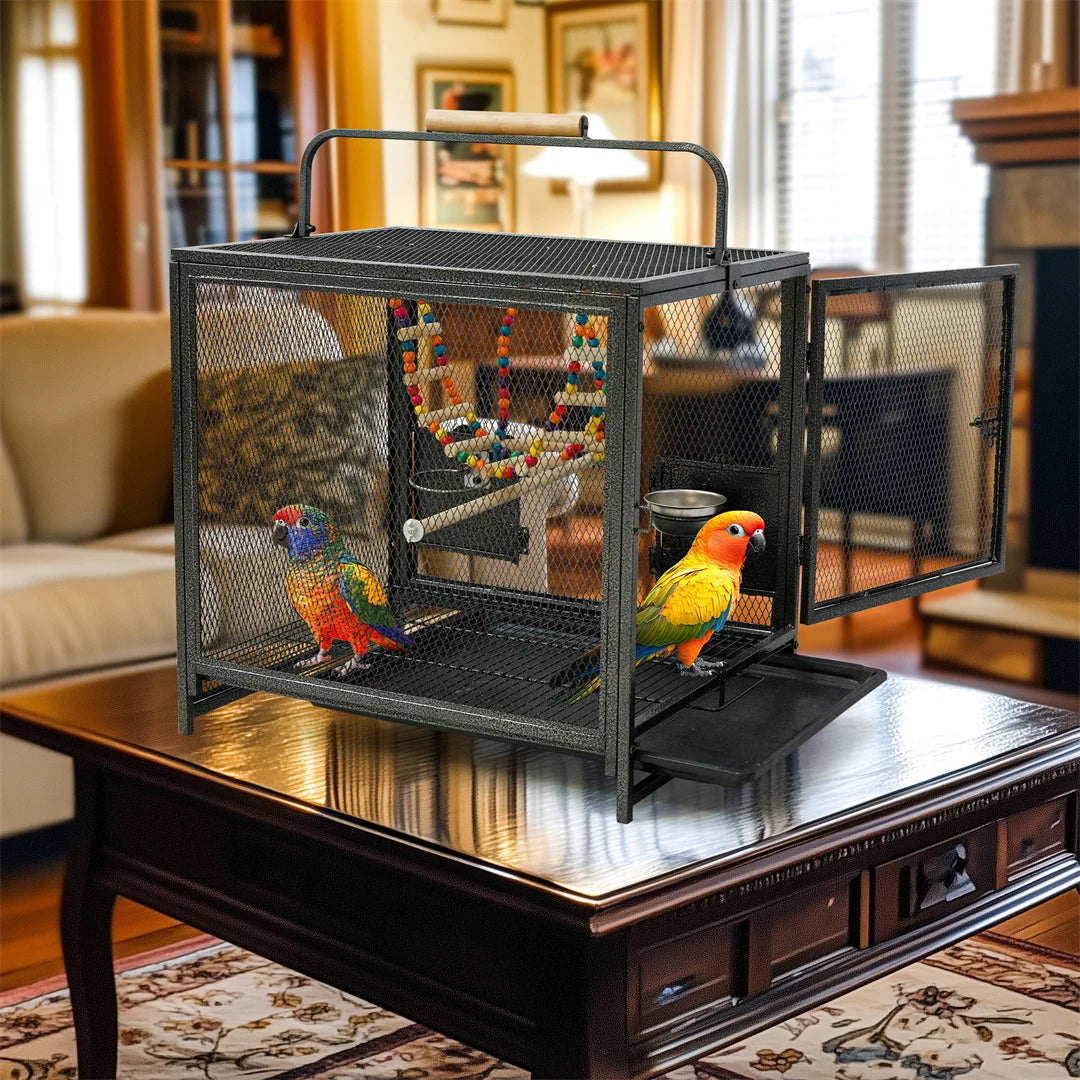 Portable Bird Cage Travel Carrier Cage Playpen