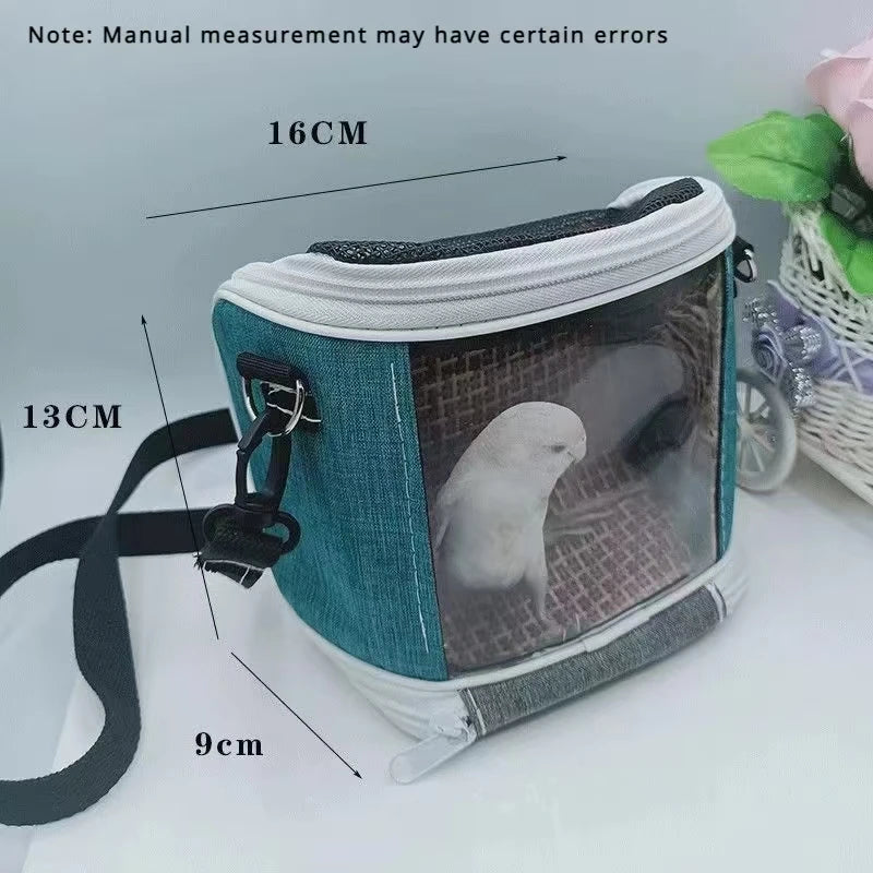 Portable Parrot Travel Bag — Breathable Carrier for Parrots & Small Birds