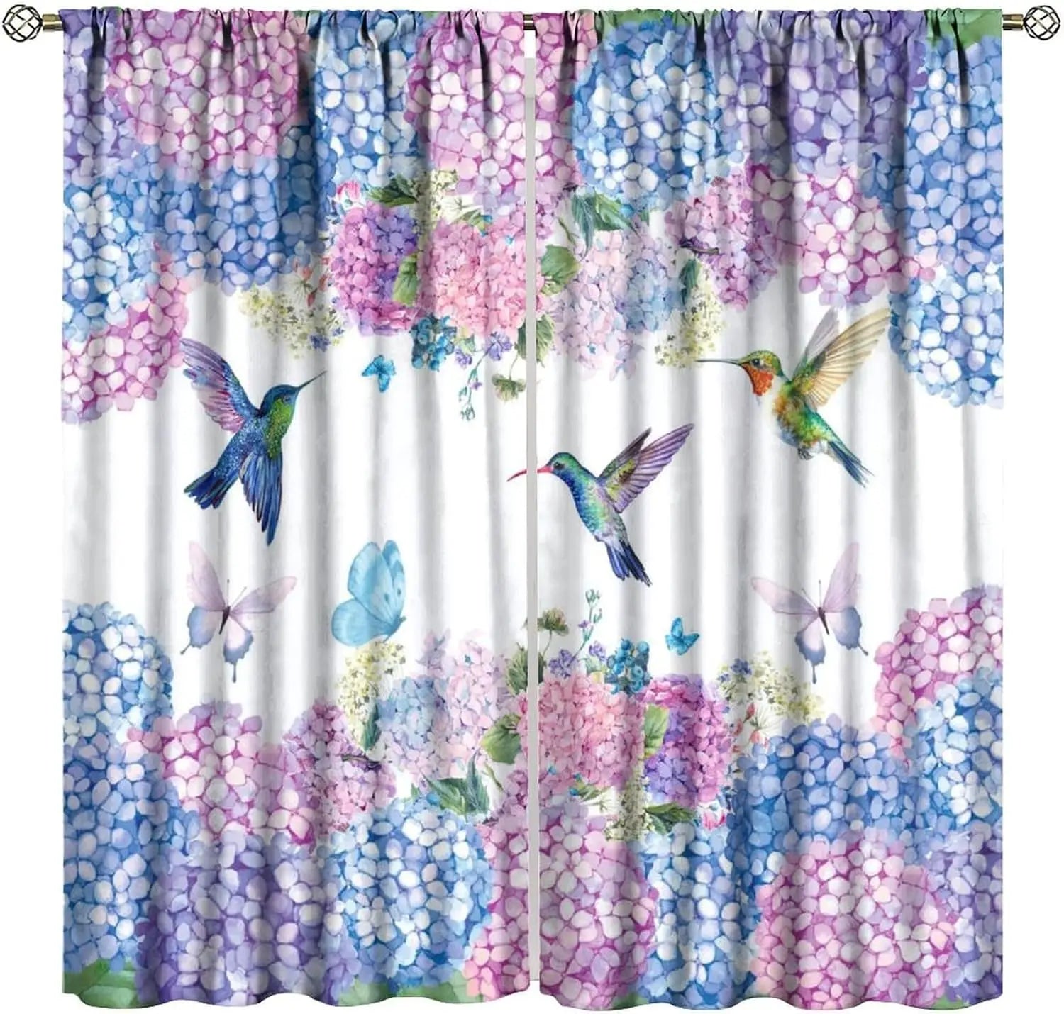 Parrot Window Curtains - 2 Panels