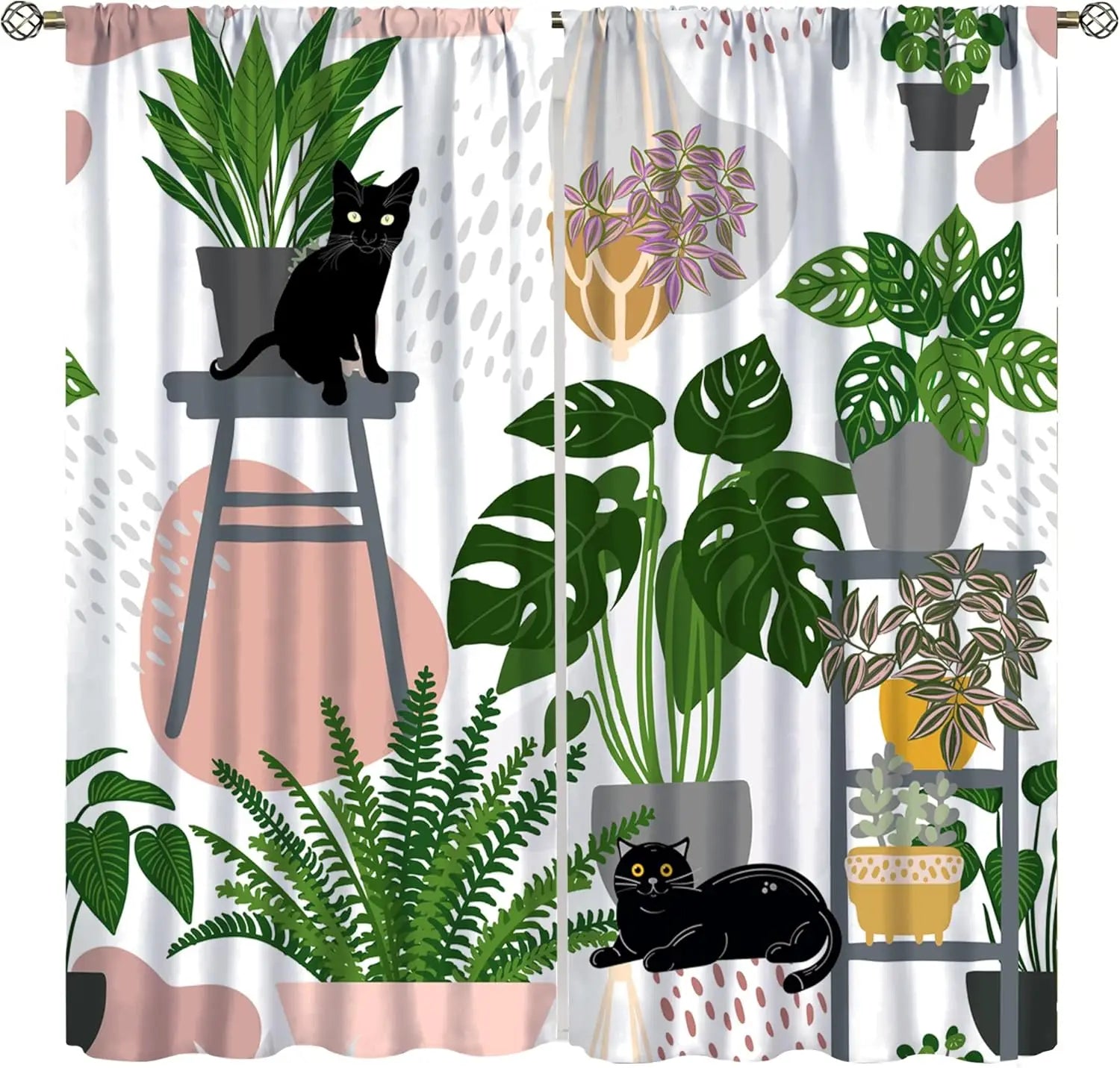 Parrot Window Curtains - 2 Panels