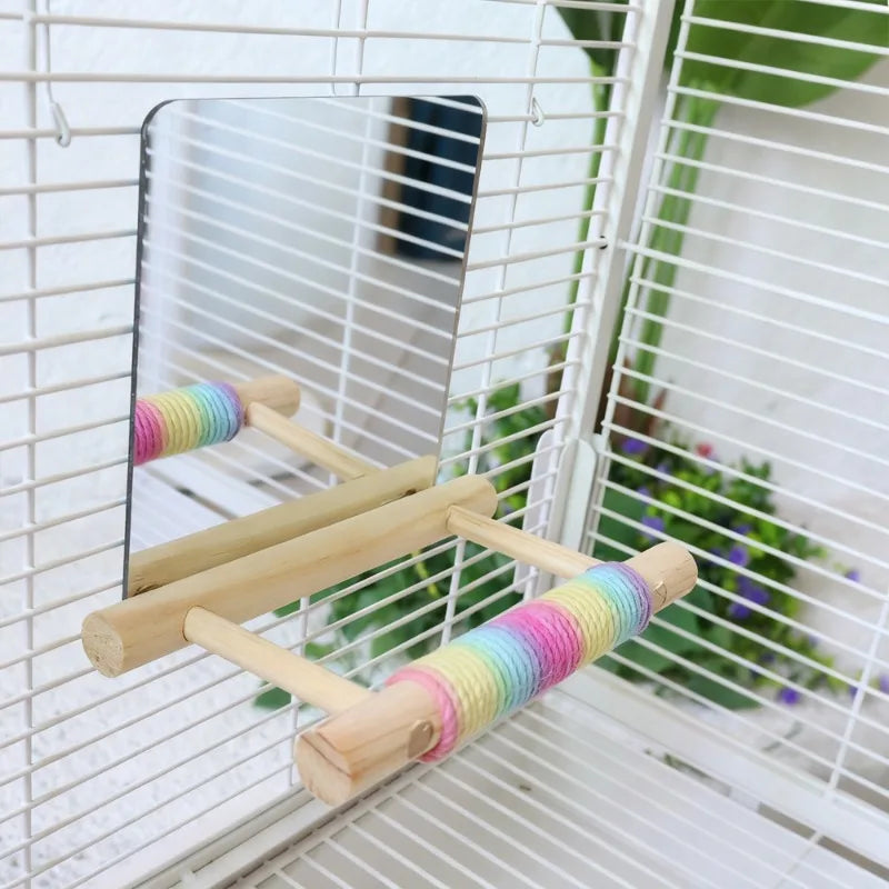 Jute Rope Perch with Mirror