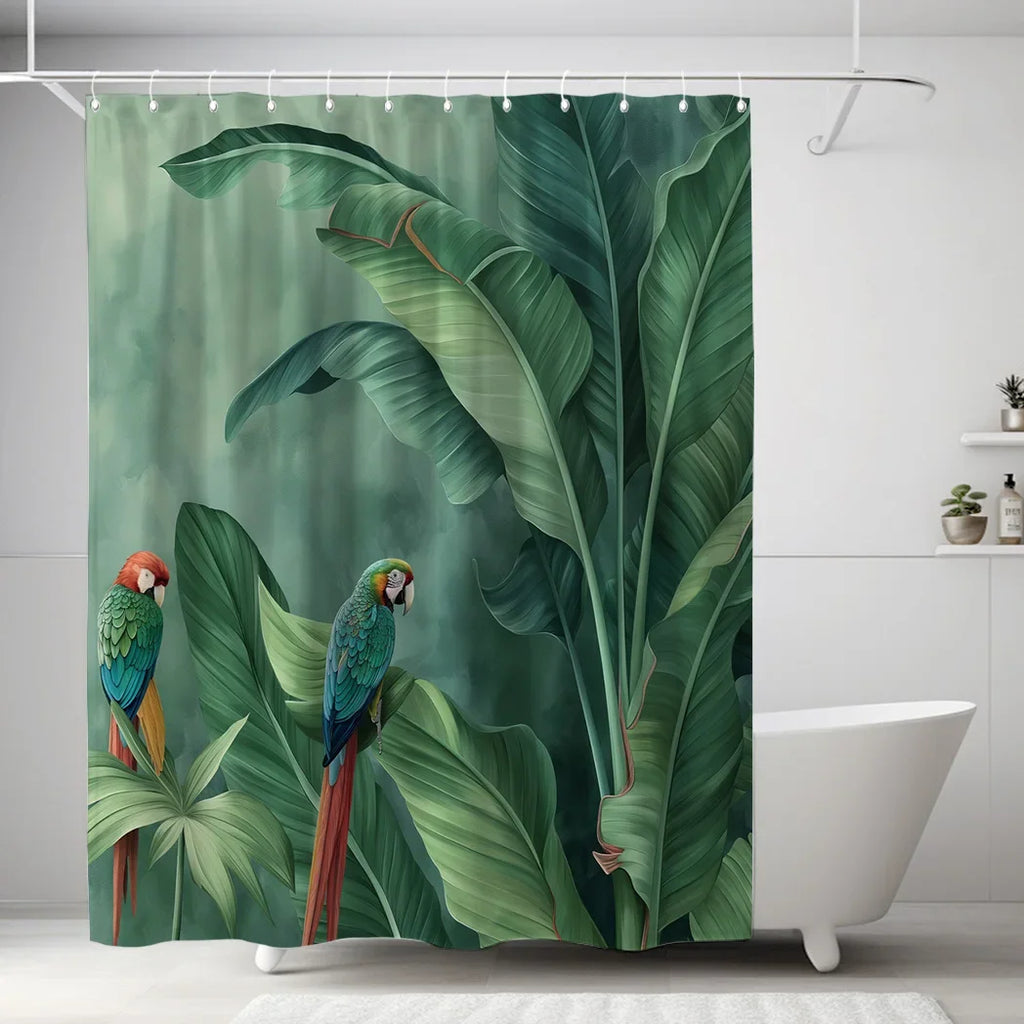 Tropical Parrot Shower Curtain