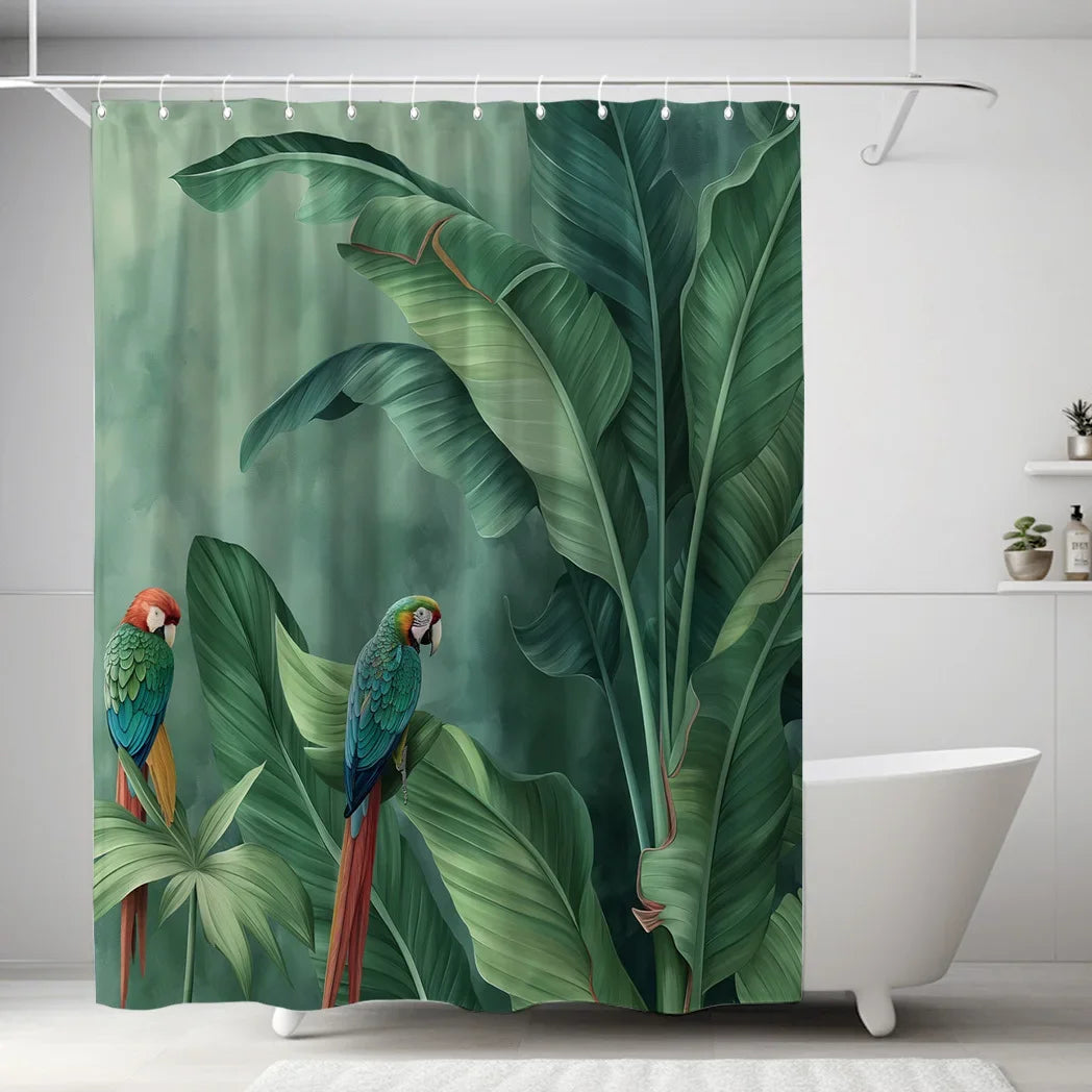 Tropical Parrot Shower Curtain