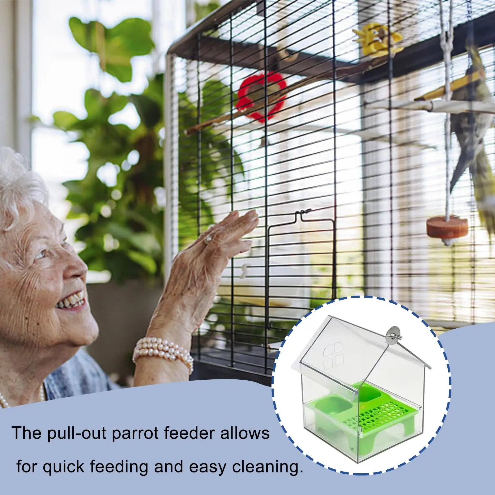 Anti-Scatter Bird Feeder & Bath