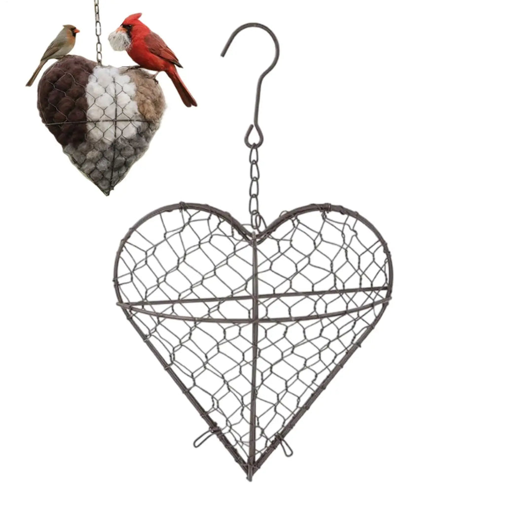 Heart-Shaped Bird Nesting Holder