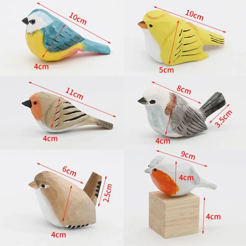 Handmade Wooden Bird Figurine