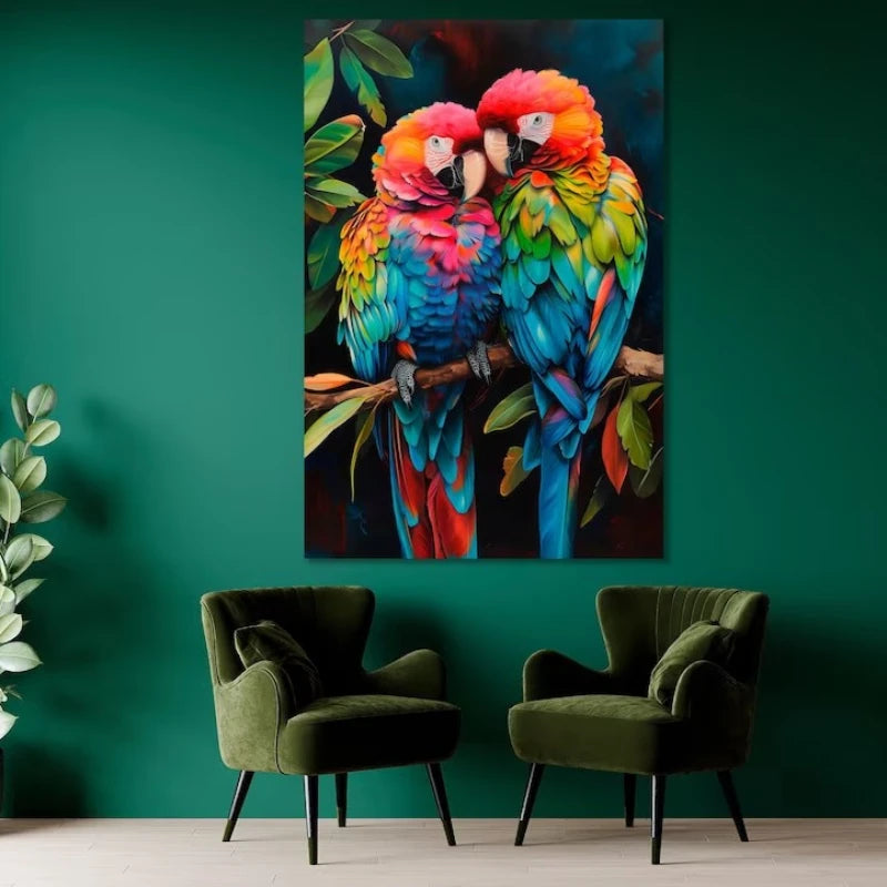 Tropical Bird Canvas Wall Art Print