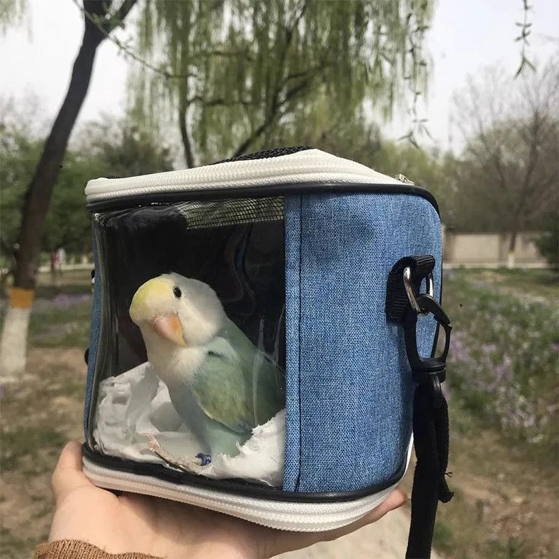 Portable Parrot Travel Bag — Breathable Carrier for Parrots & Small Birds