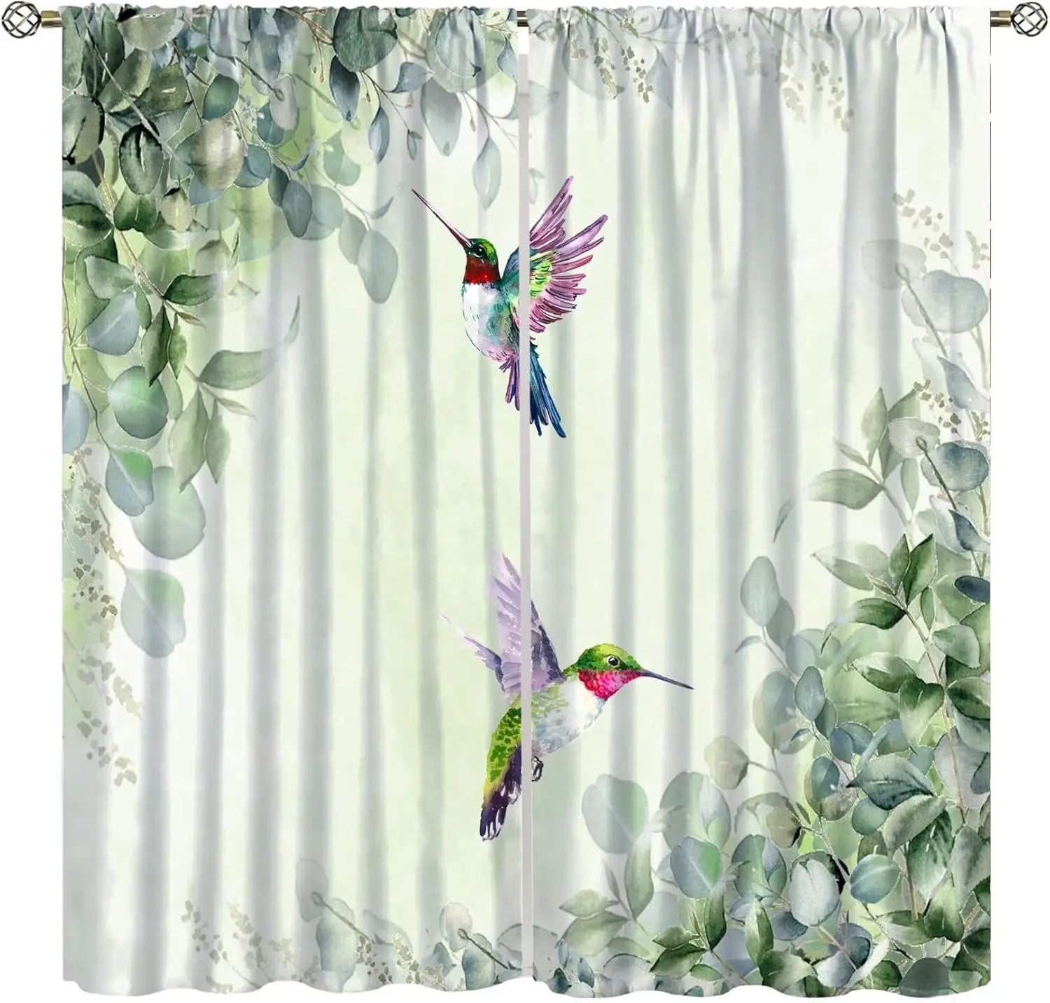 Parrot Window Curtains - 2 Panels