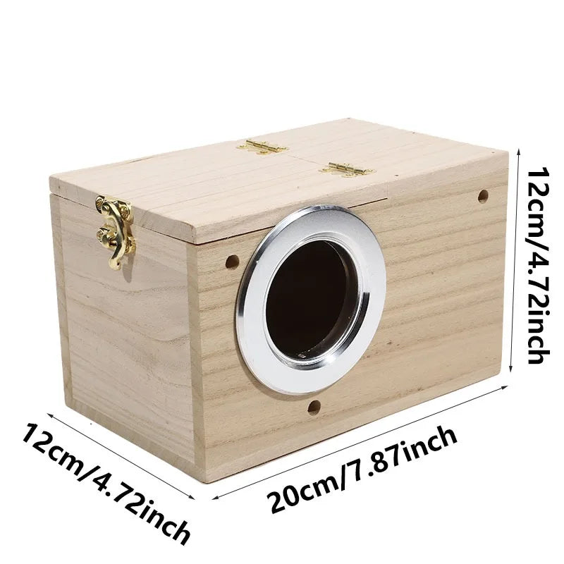 Wooden Bird Nesting Box