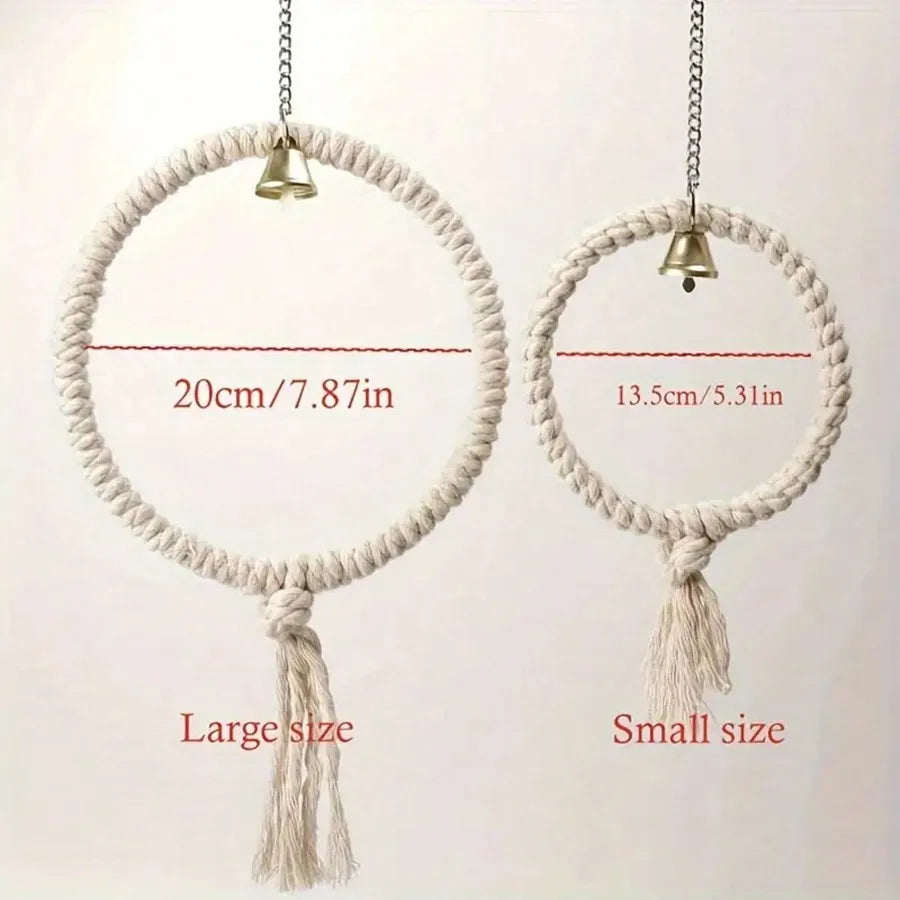 Hemp Rope Ring with Bell