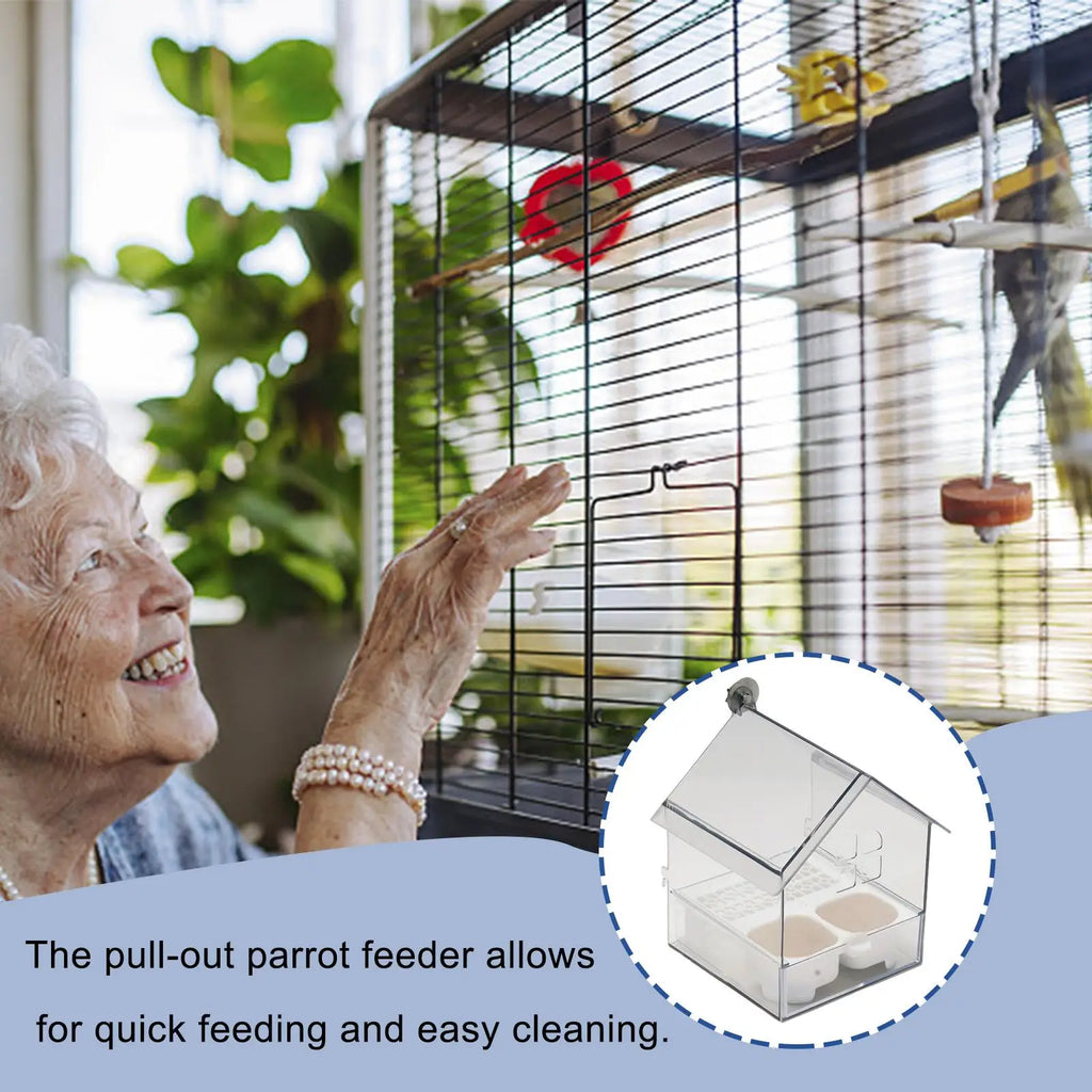 Anti-Scatter Bird Feeder & Bath