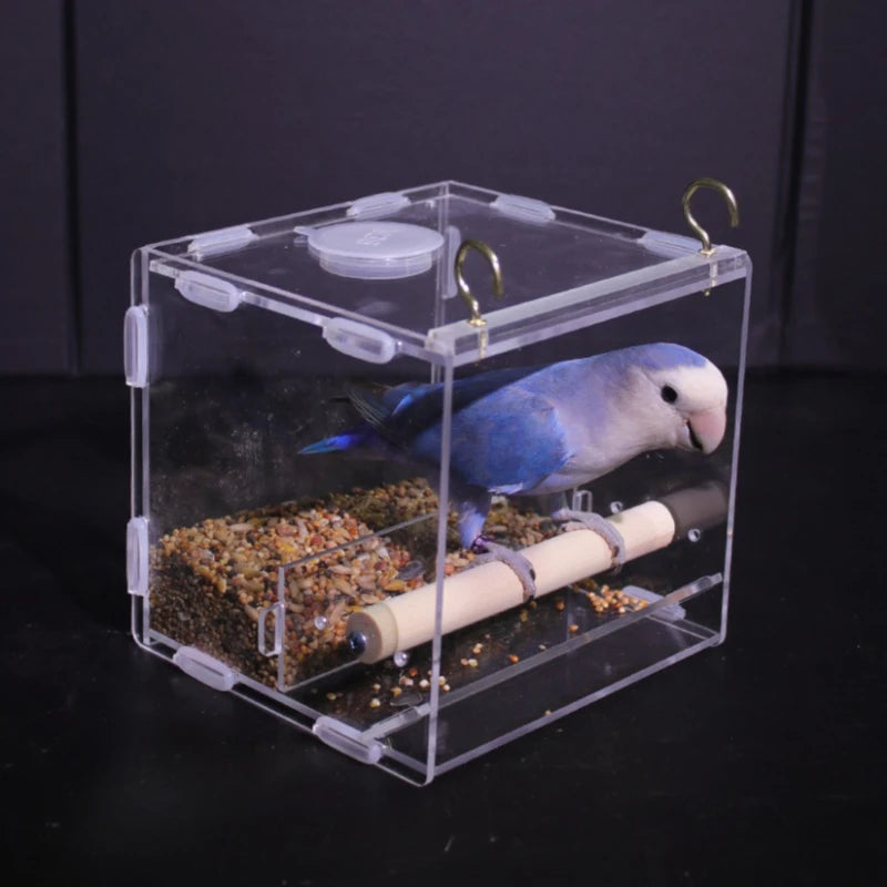 Acrylic Bird Feeder - Splash-Proof