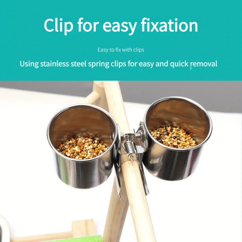 Clip-On Parrot Feeder Cup