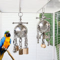 Stainless Steel Parrot Chew & Bell Swing Toy