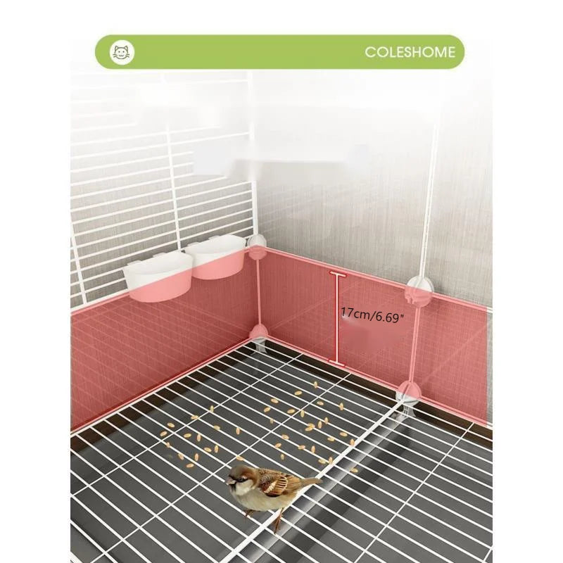 Splash-Proof Parrot Cage