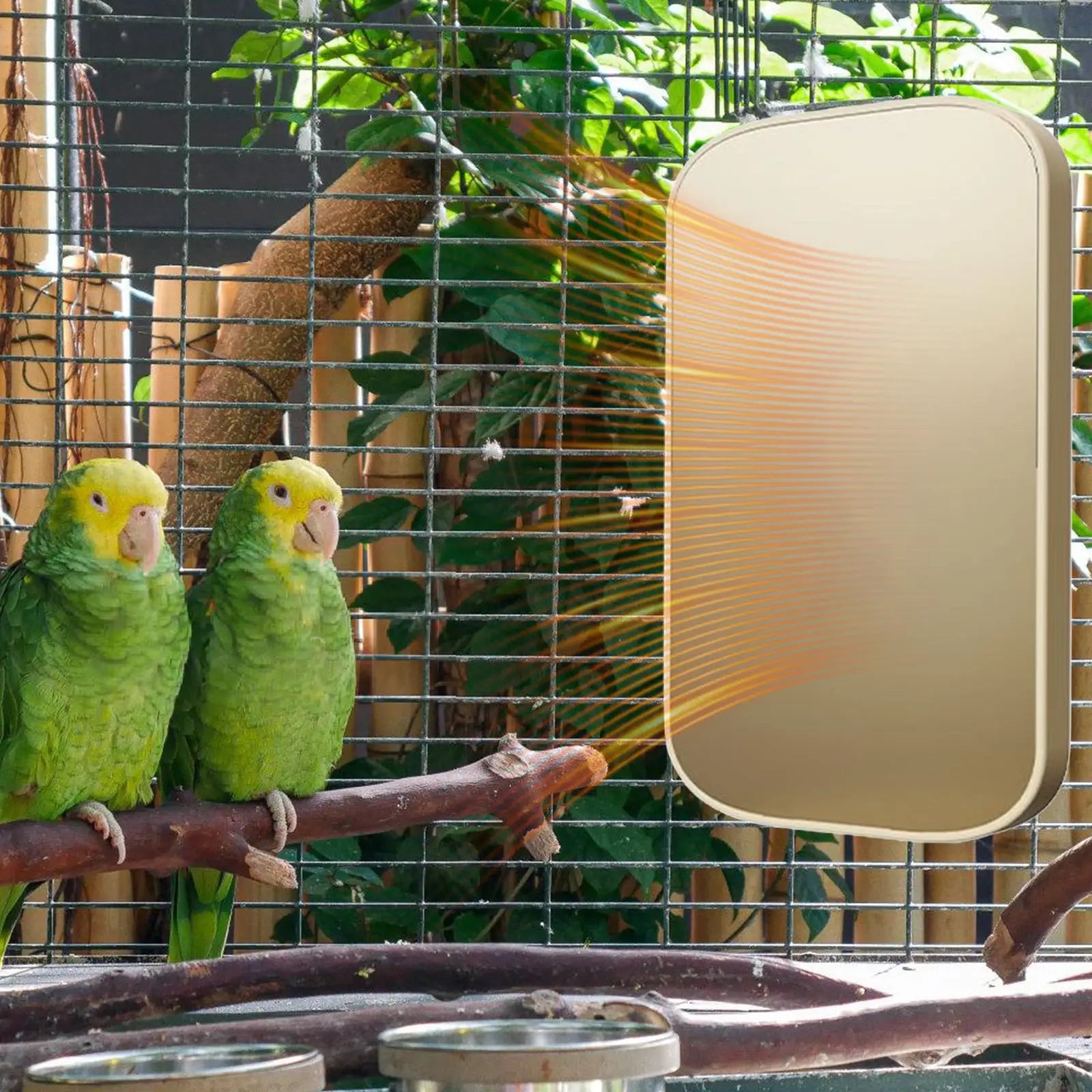 USB Bird Cage Heater with Anti-Bite Perch Stand