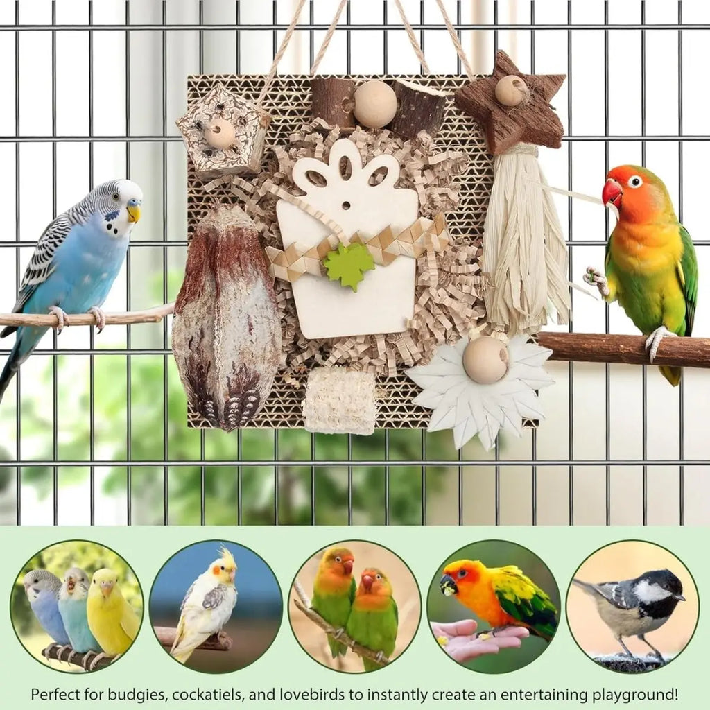Cardboard Foraging Toy for Parrots & Parakeets