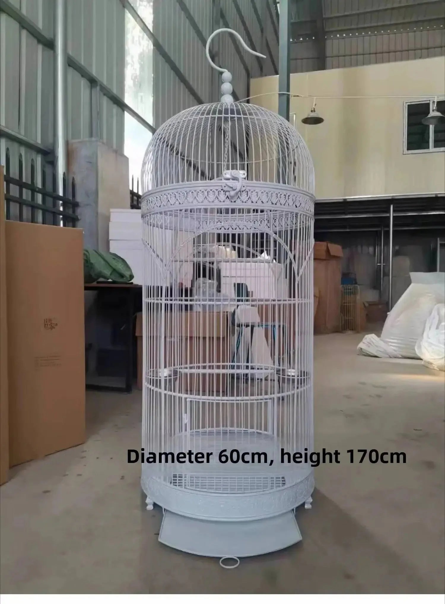 Extra Large Cylindrical Bird Cage - European Style