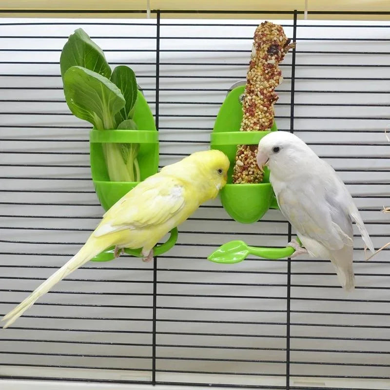 Bird Cuttlebone Holder - Cage Feeding Rack for Parrots