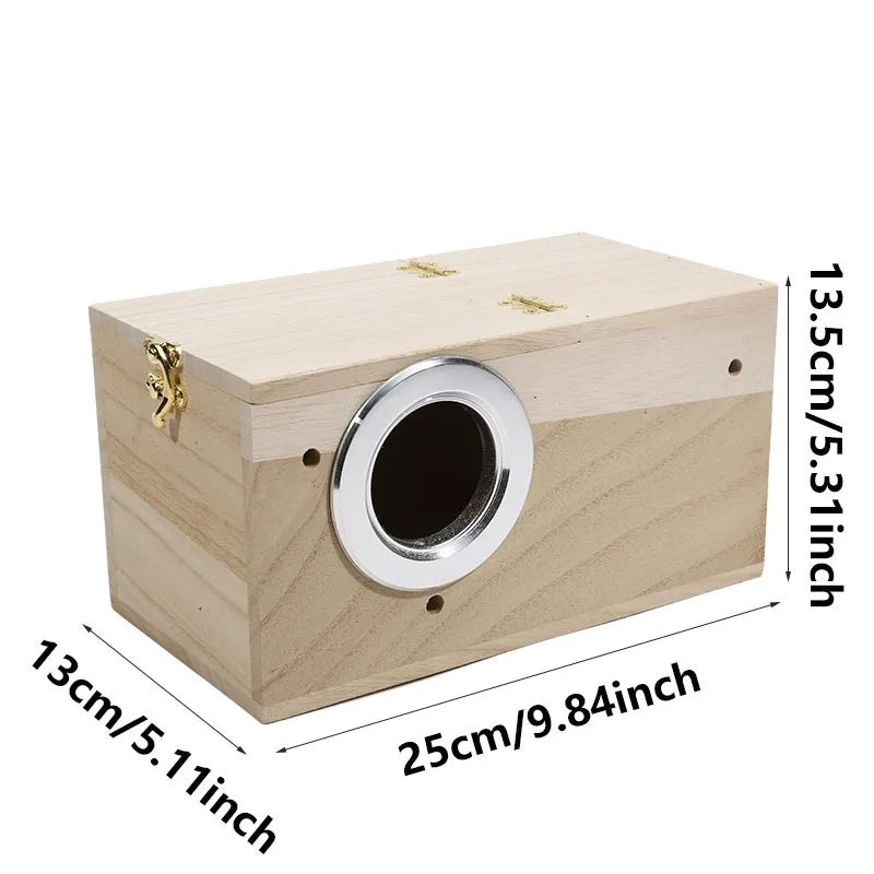 Wooden Bird Nesting Box