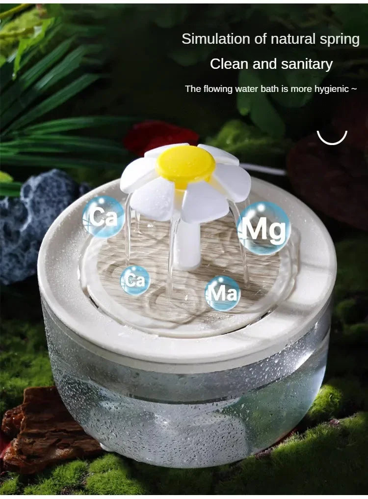 Auto Circulating 2-in-1 Parrot Bath & Water Fountain