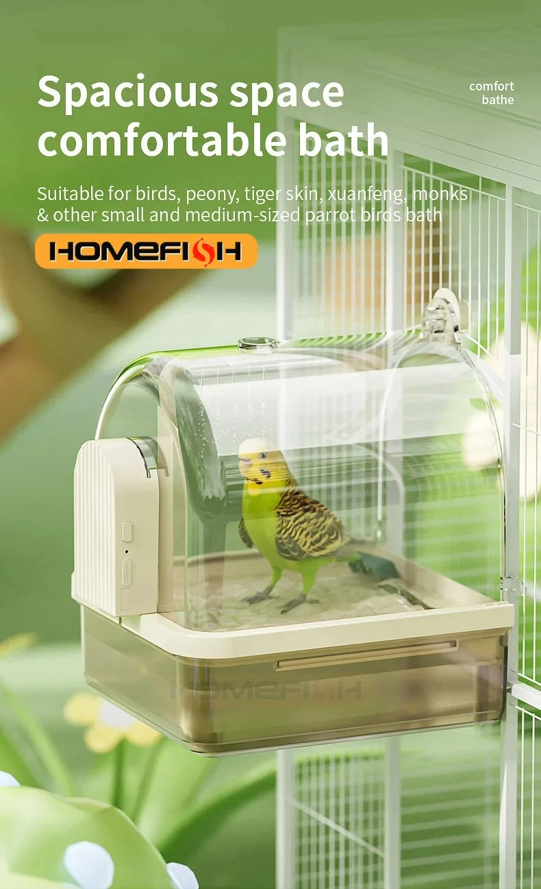 Hanging Bird Bath with Automatic Water Circulation