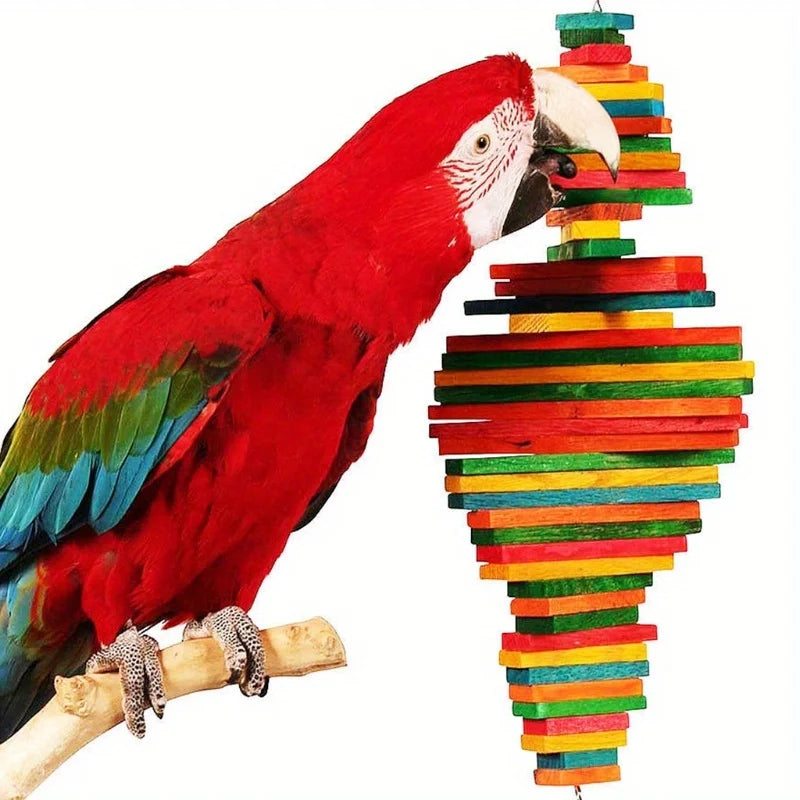 Rainbow Wood Block Chew Toy