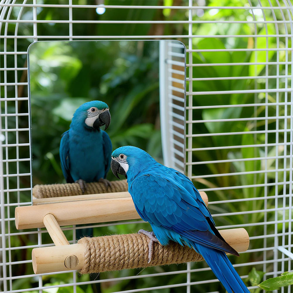 Jute Rope Perch with Mirror