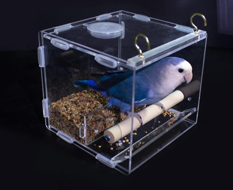 Acrylic Bird Feeder - Splash-Proof