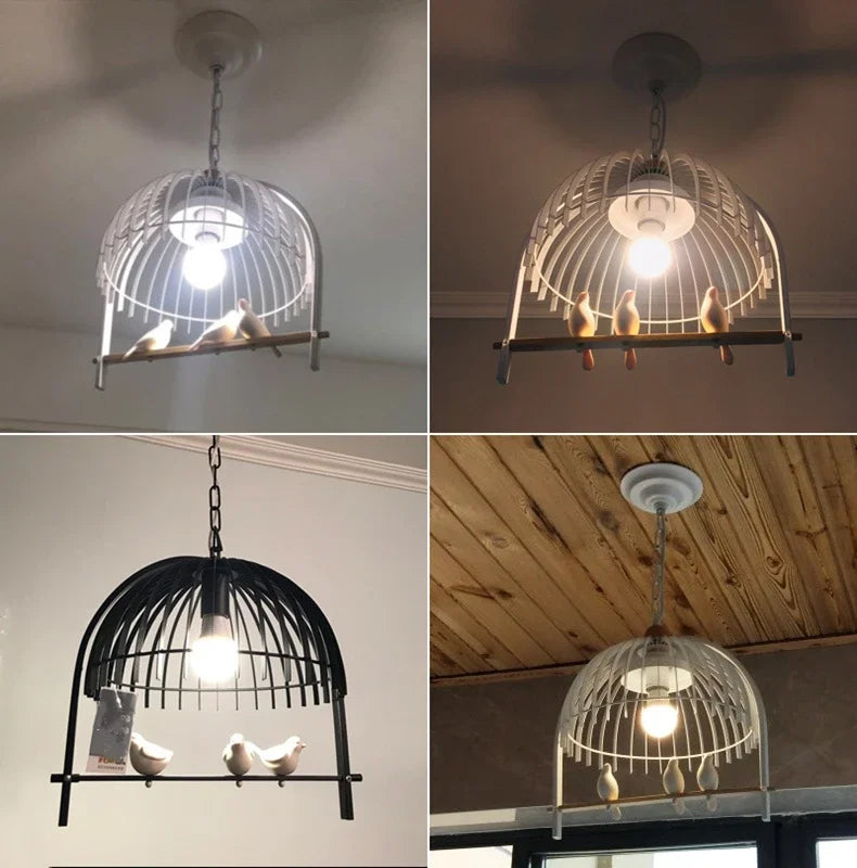 Retro Bird Cage Chandelier