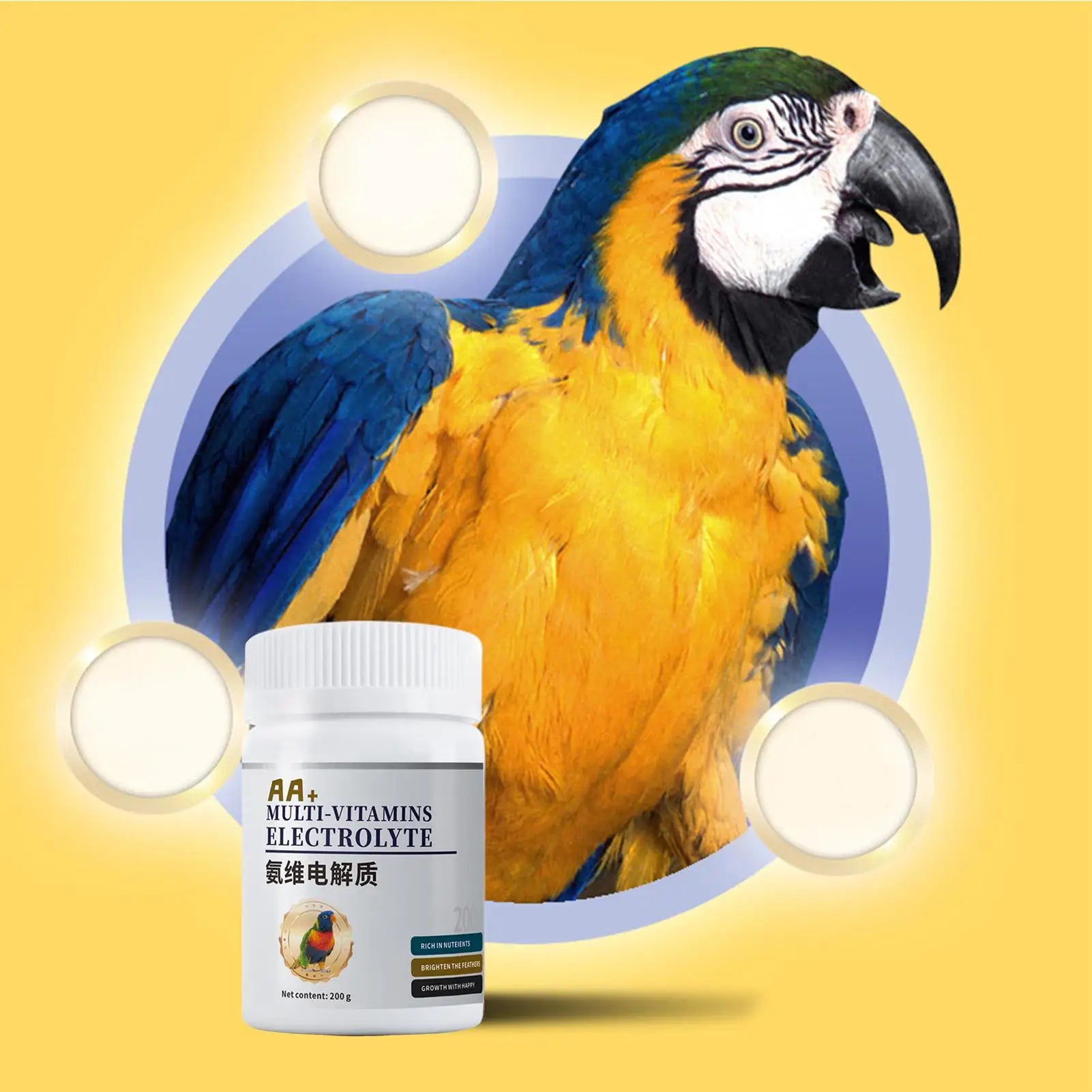 Bird Electrolyte & Probiotic Powder Supplement