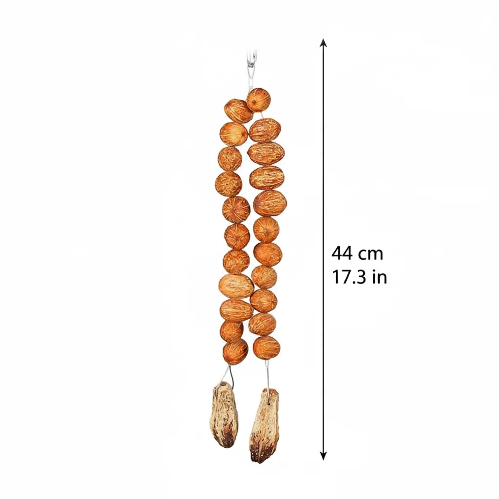 Natural Wood & Cotton Rope Parrot Toy