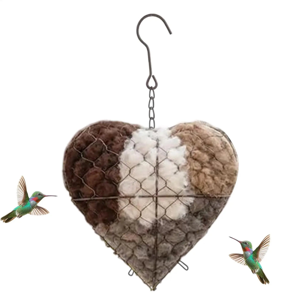 Heart-Shaped Bird Nesting Holder
