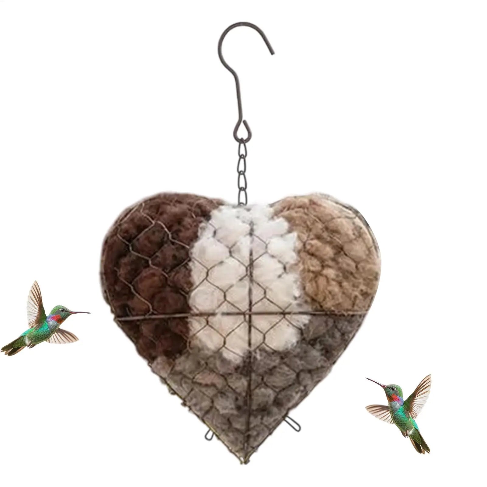 Heart-Shaped Bird Nesting Holder