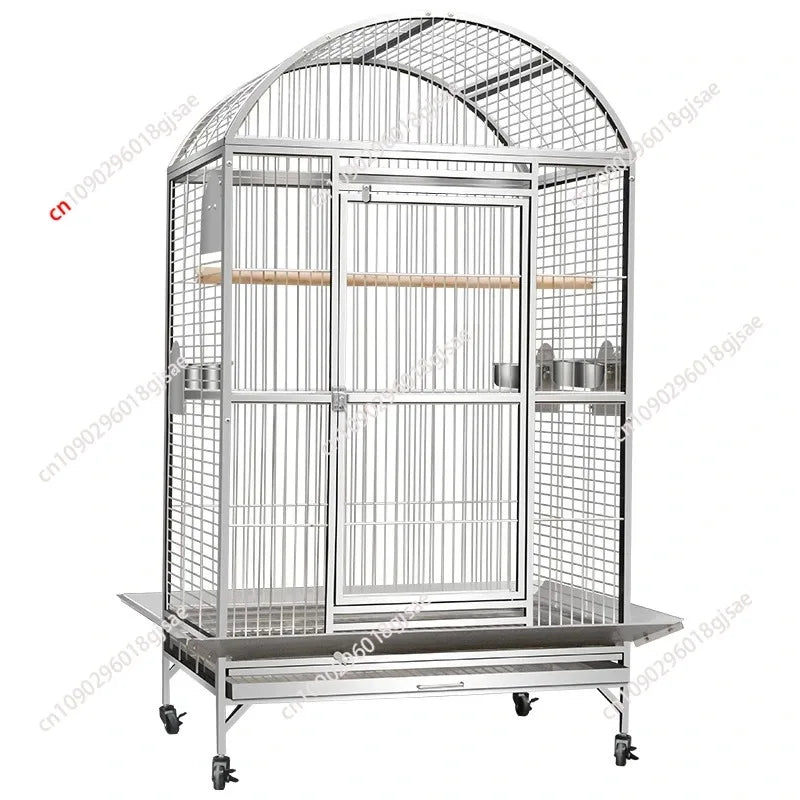 Extra Large Stainless Steel Parrot Cage (91x66x161cm)