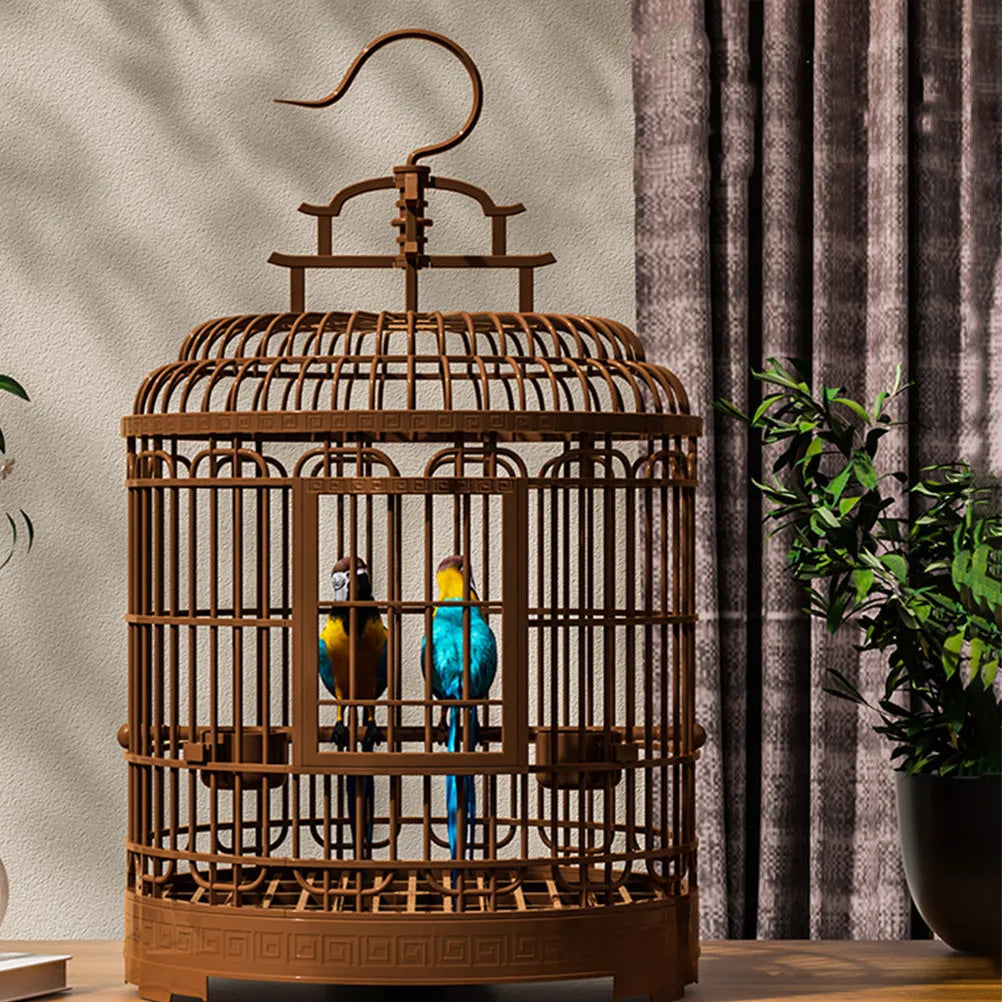 Portable Bird Cage - Retro Round Design
