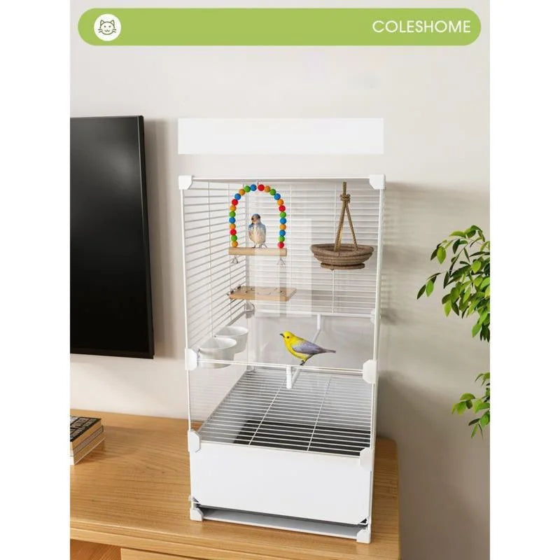 Splash-Proof Parrot Cage
