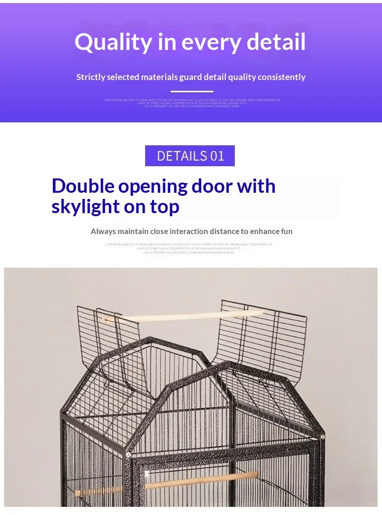 Luxury Metal Multi-Bird Aviary