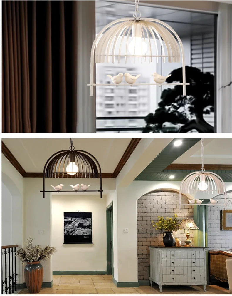 Retro Bird Cage Chandelier