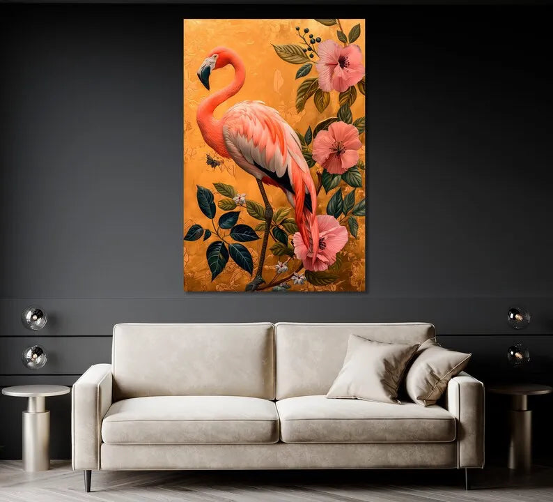 Tropical Bird Canvas Wall Art Print