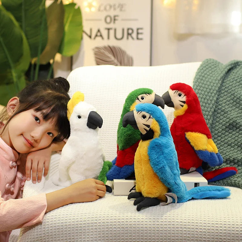 Lifelike Parrot Plush Toy (25cm)