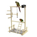Wooden Parrot Playstand Gym